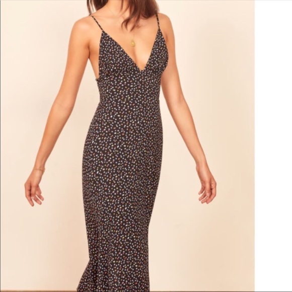 NWT Reformation Dove vneck sundress Confetti - Picture 3 of 8